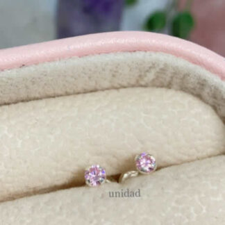 Aros topo bebé rosado