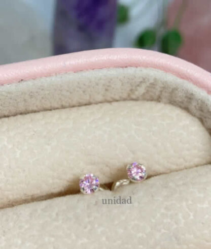 Aros topo bebé rosado